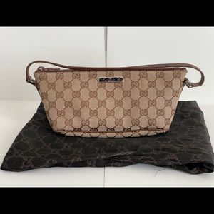 Gucci GG Monogram Canvas Pochette with Strap